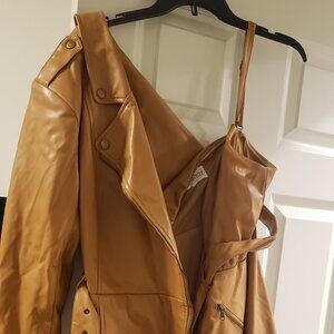 SEXY MIDI DRESS LEATHER LIKE PERECT FOR SPRING